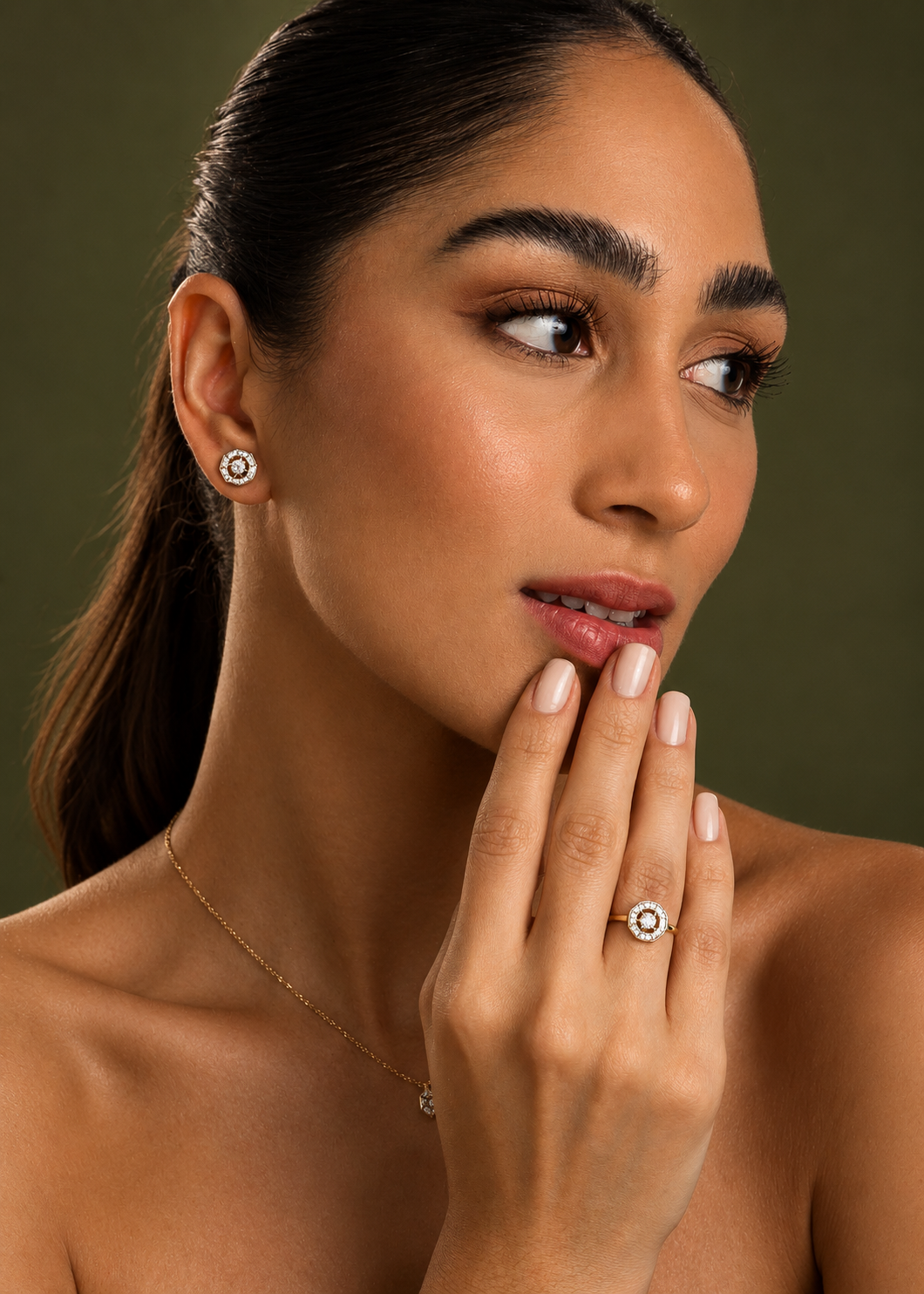 Conjunto Mosaico - Moissanite
